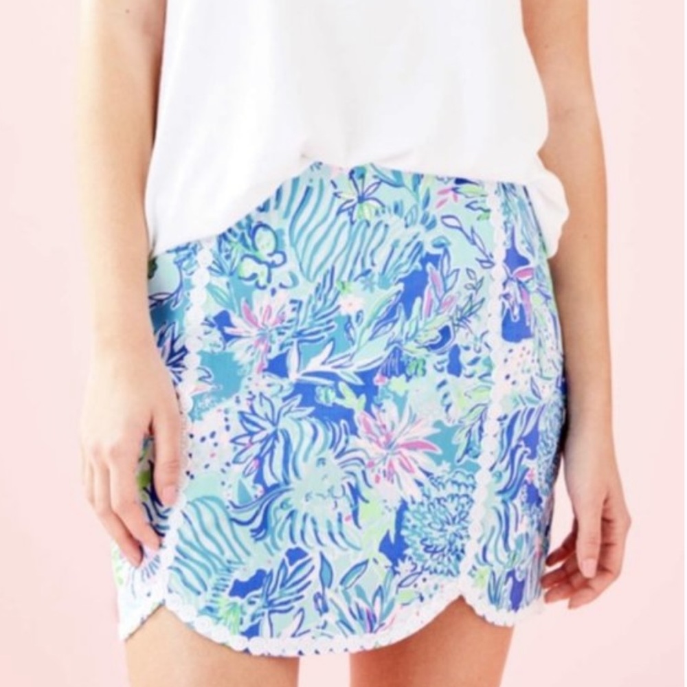 LILLY PULITZER coastal blue Lion Around Patty skort 2
